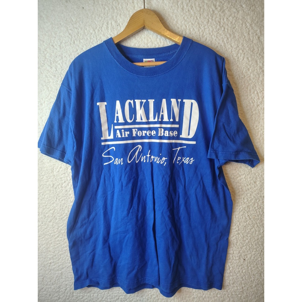 Fruit of the Loom Lackland Air Force Base San Antonio Texas Blue T-Shirt XL